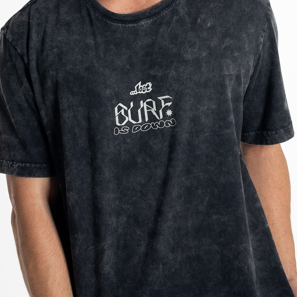 Camiseta Lavada Lost Surf Is Down