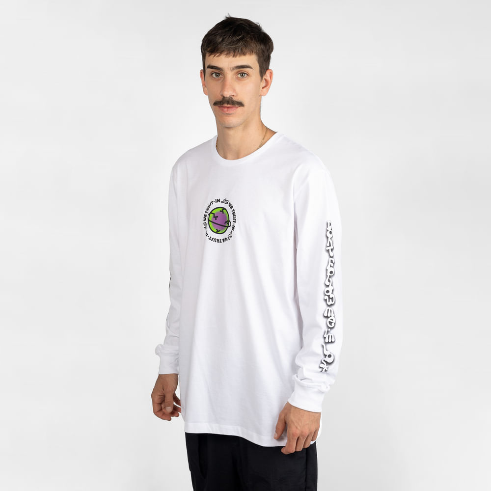 Camiseta Manga Longa  In Lost We Trust