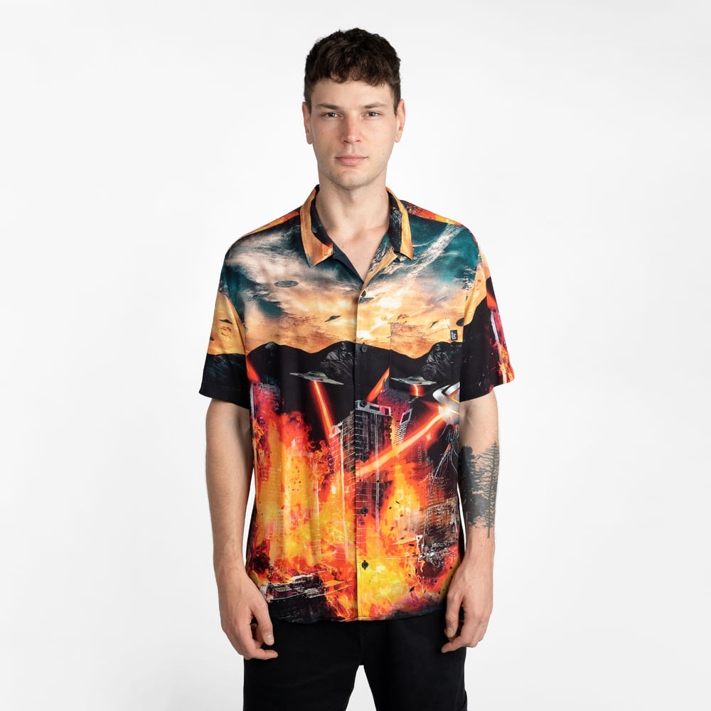 Camisa Manga Curta Lost Invasion