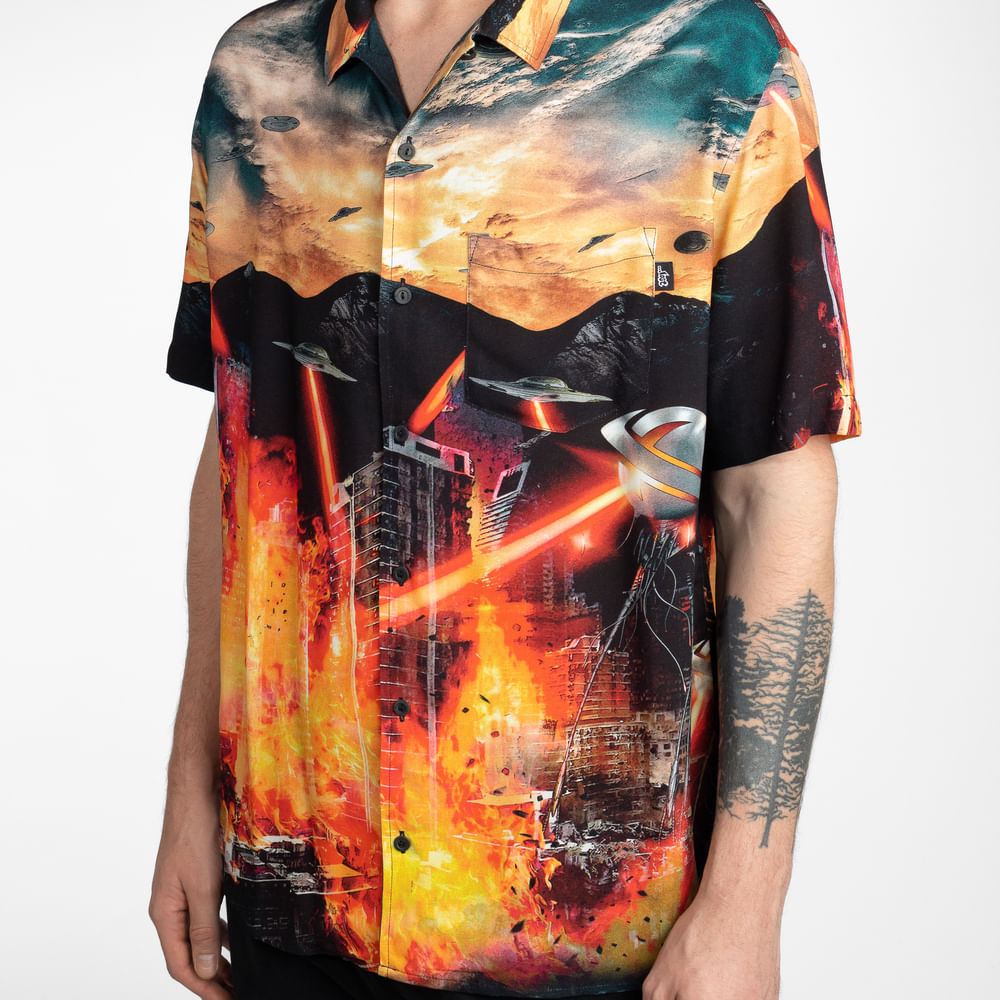 Camisa Manga Curta Lost Invasion