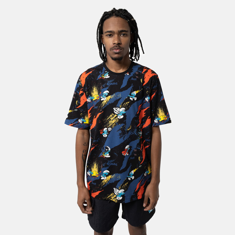Camiseta Lost + Smurfs Full Print Explosion
