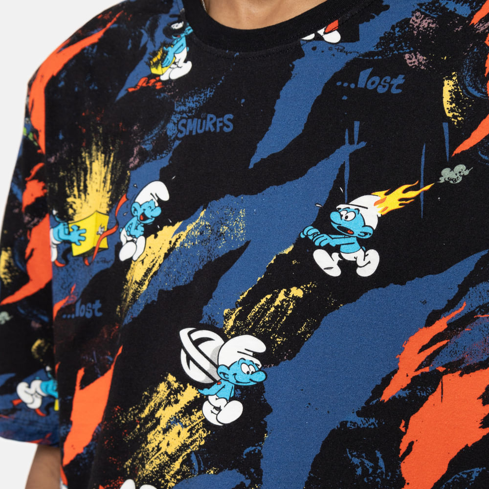 Camiseta Lost + Smurfs Full Print Explosion