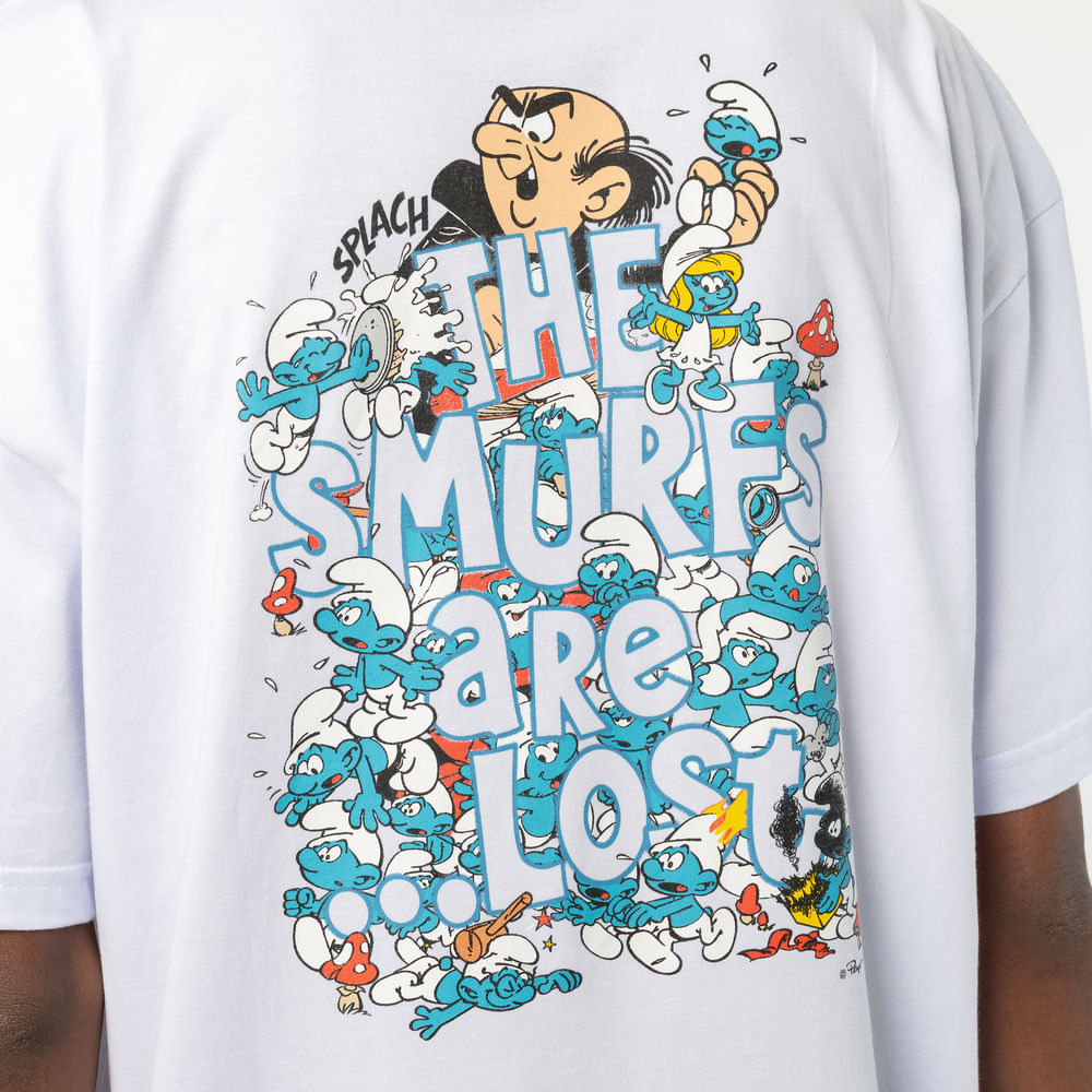 Camiseta Lost Box Fit The Smurfs Are Lost