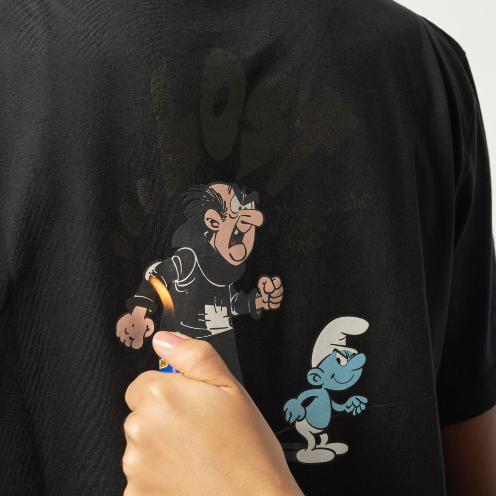 Camiseta Lost + Smurfs Gargamel Shadow