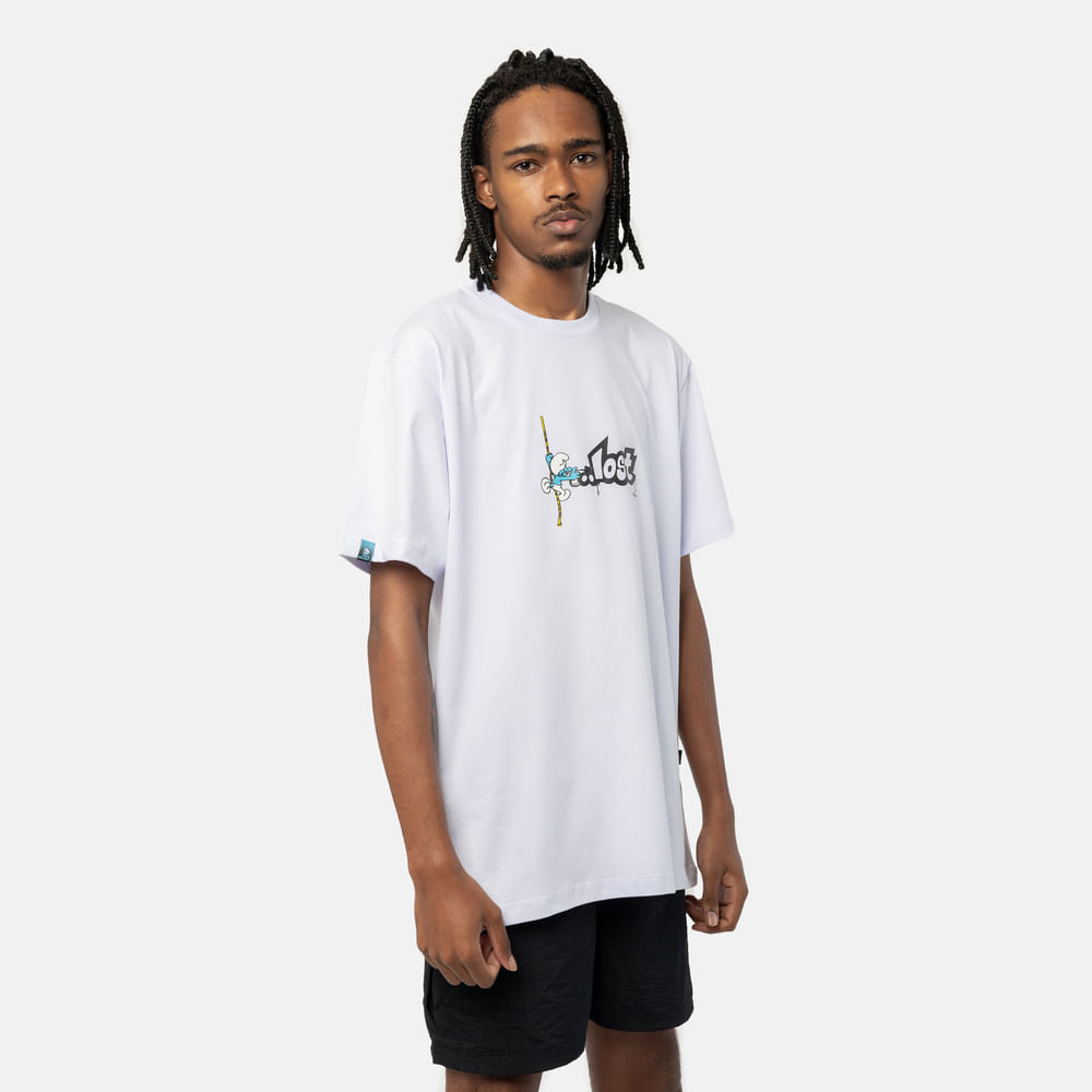 Camiseta Lost + Smurfs Box Fit Pixador