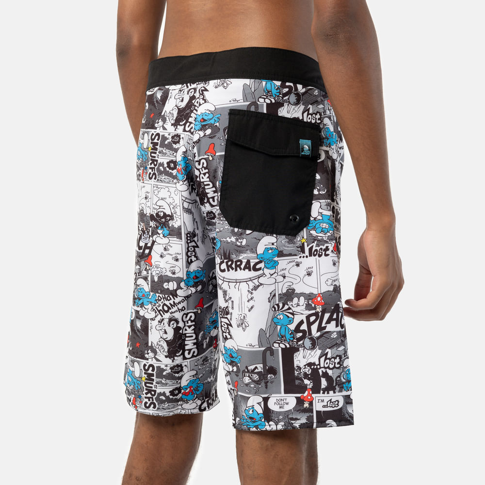 Bermuda Água Lost + Smurfs Comic