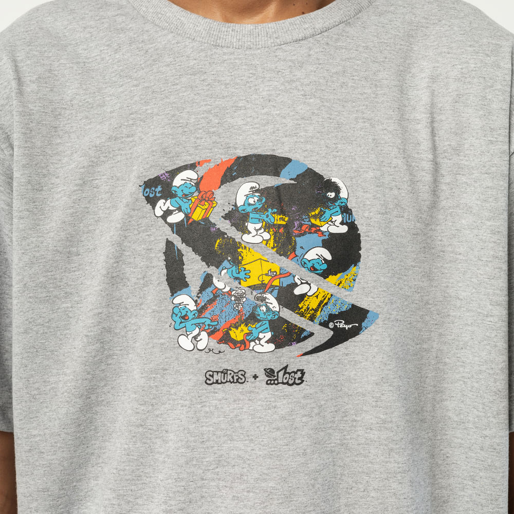 Camiseta Lost + Smurfs Saturn