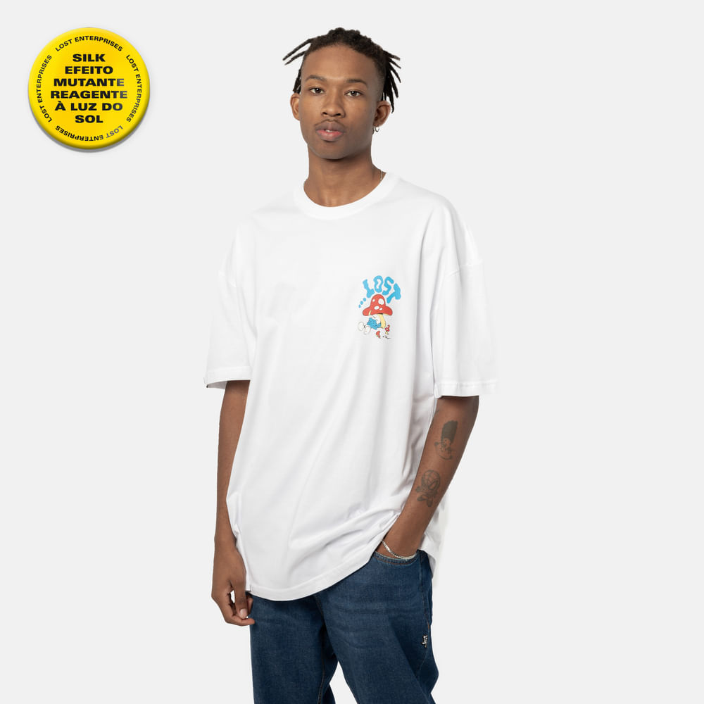 Camiseta Especial Lost + Smurfs In The Mushroom World