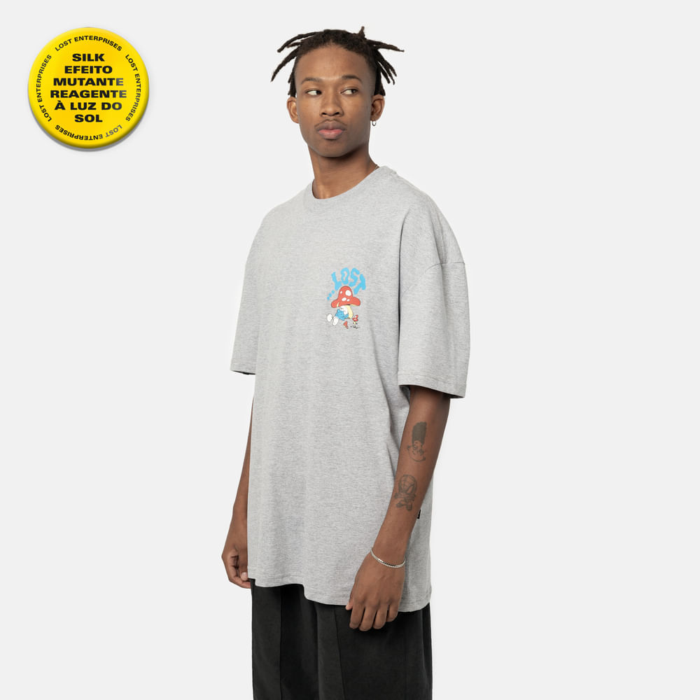 Camiseta Especial Lost + Smurfs In The Mushroom World