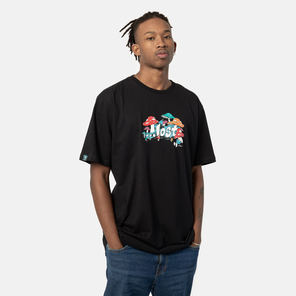 Camiseta Lost + Smurfs Mushroom