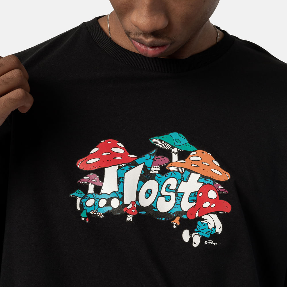 Camiseta Lost + Smurfs Mushroom