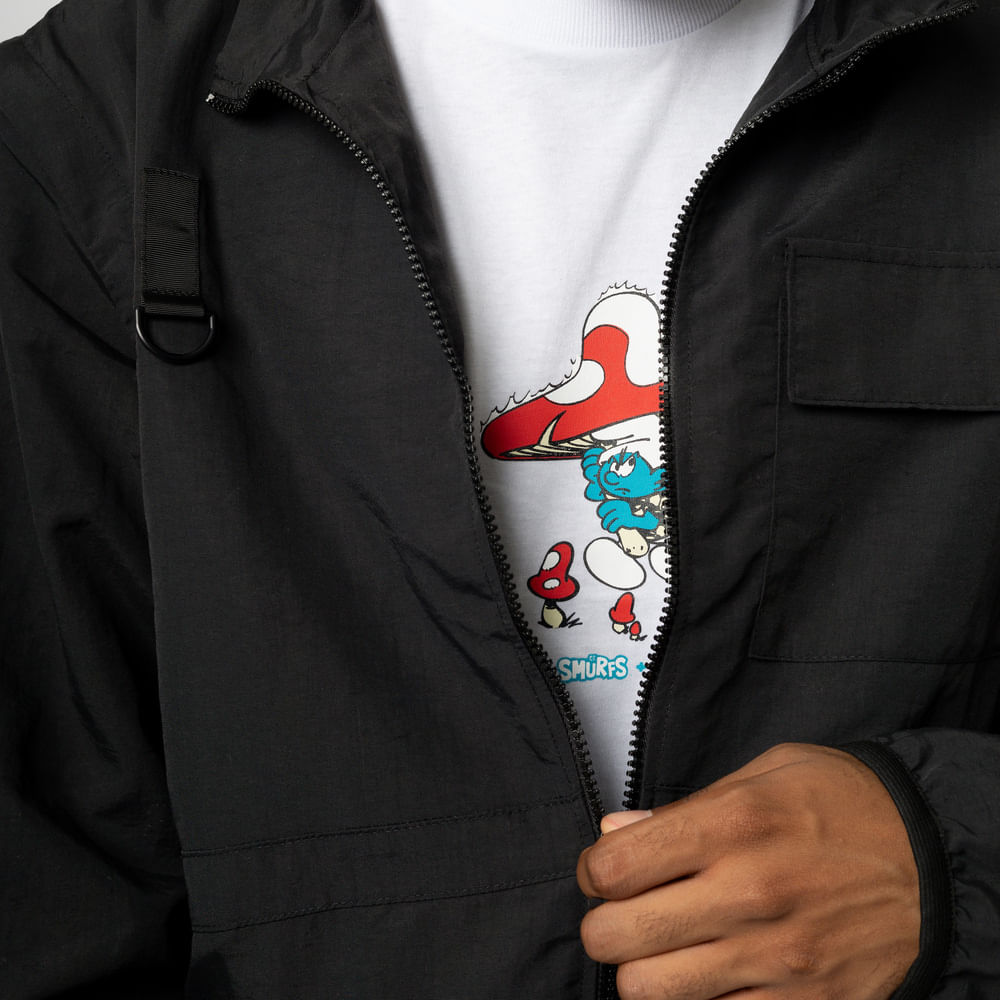 Jaqueta Windbreaker Vira Colete Lost + Smurfs