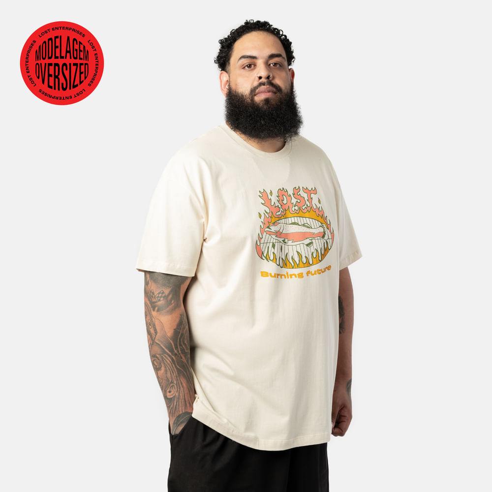 Camiseta Lost Burning Future Oversized