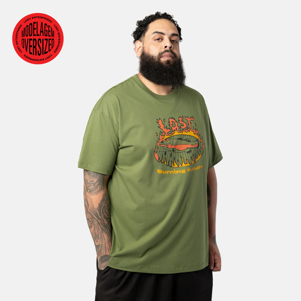 Camiseta Lost Burning Future Oversized