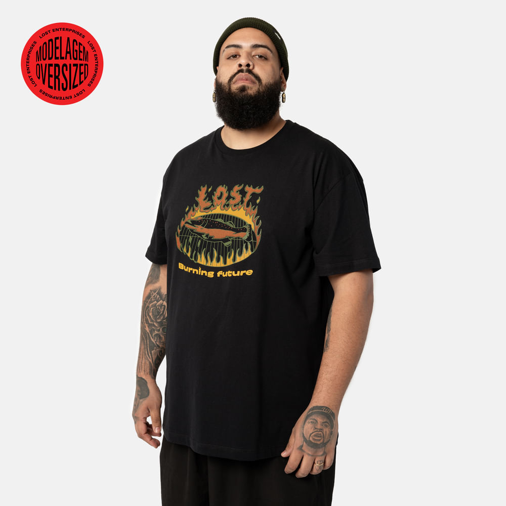 Camiseta Lost Burning Future Oversized