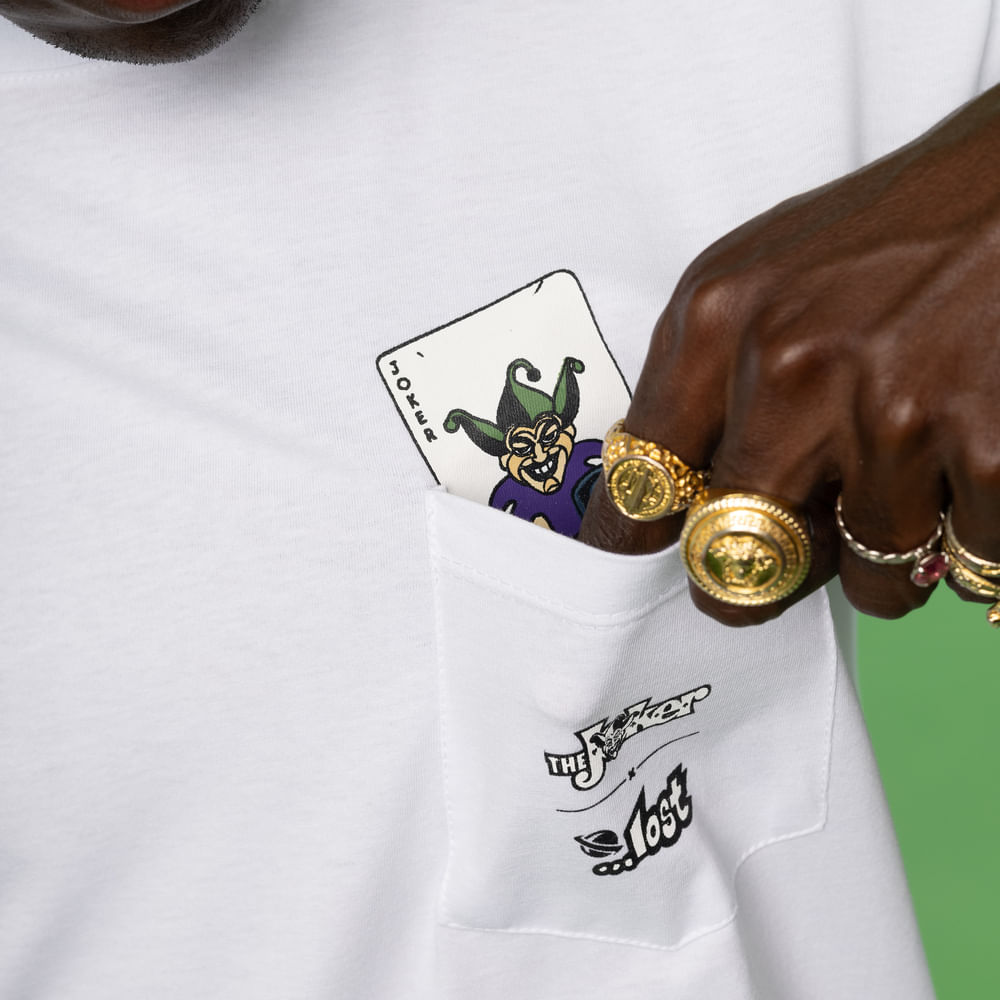 Camiseta Lost + Joker Cards Bolso