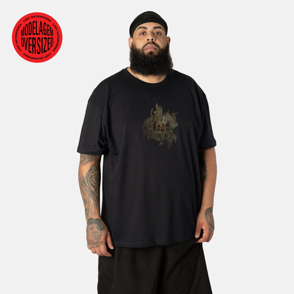 Camiseta Lost Flames Oversized