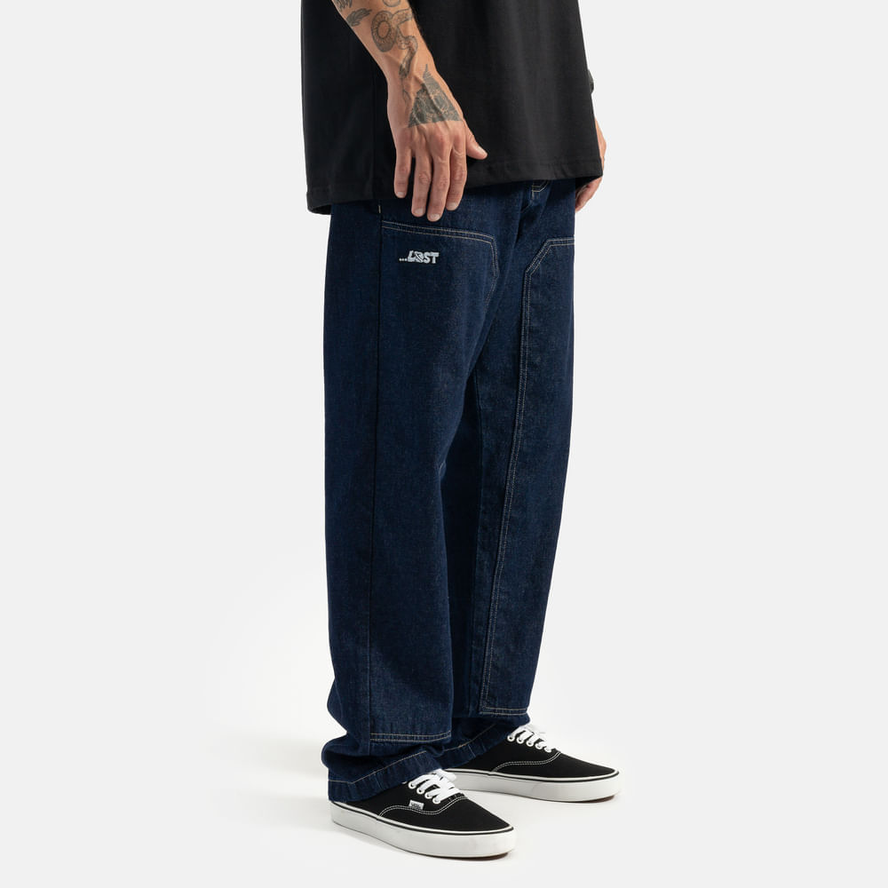 Calça Jeans Skate Lost Bordado