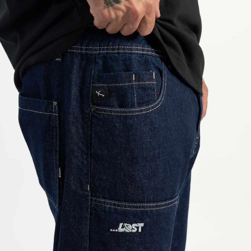 Calça Jeans Skate Lost Bordado