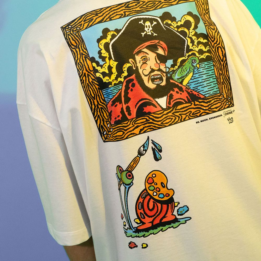 Camiseta Boxfit Lost x Bob Esponja Quadrada Gary Artist