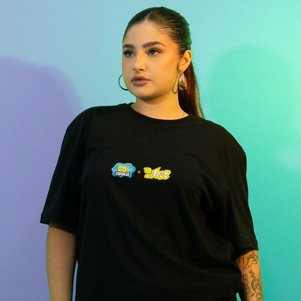 Camiseta Lost x Bob Esponja Logo