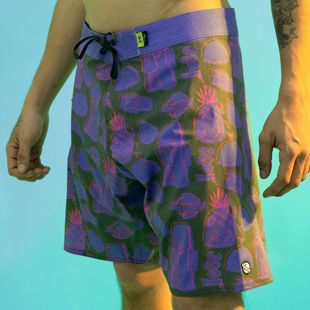 Bermuda Água Lost x Bob Esponja Sea Sponge World