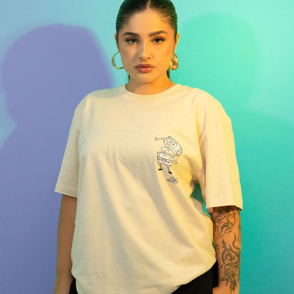 Camiseta Lost x Bob Esponja In Half