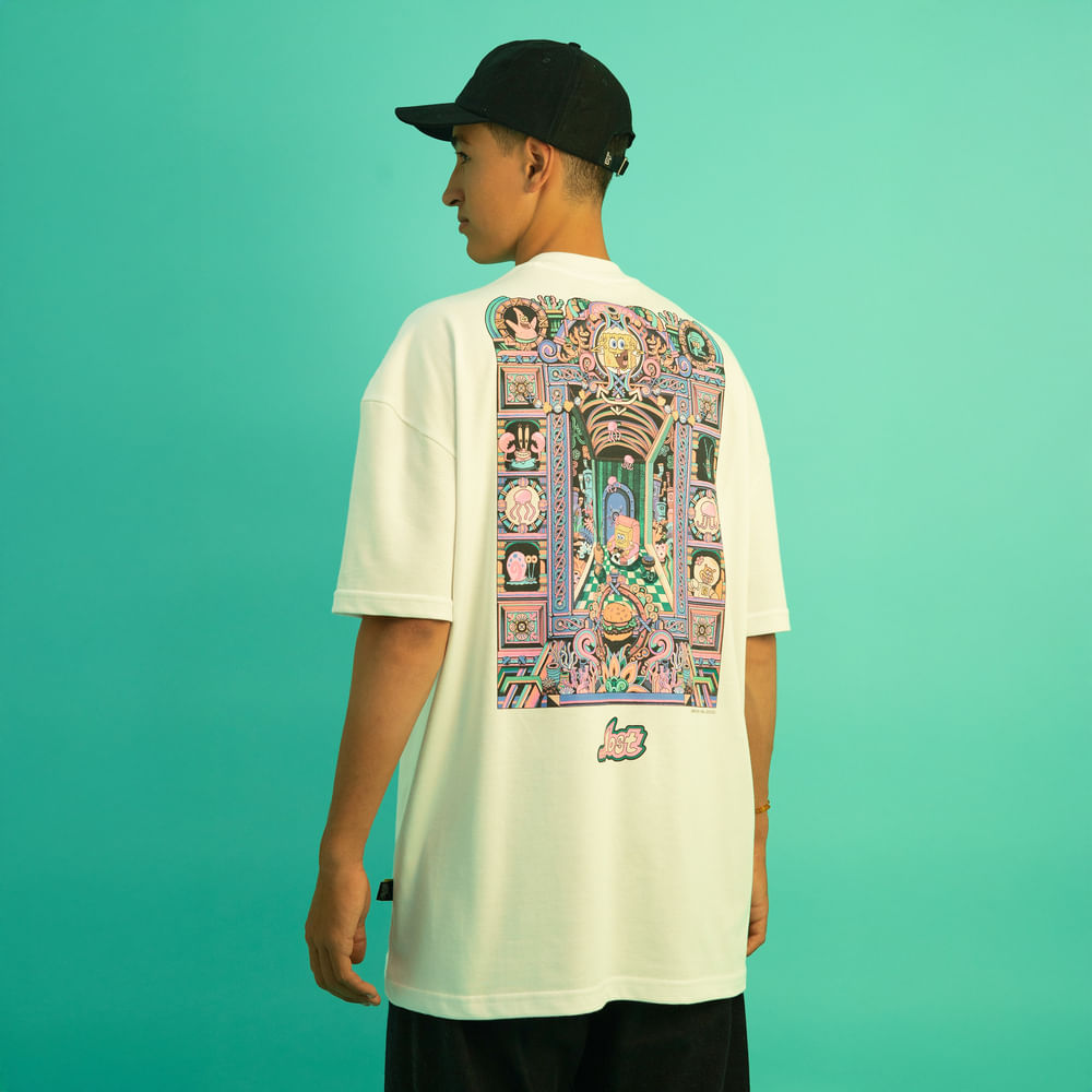 Camiseta Lost x Bob Esponja Octopus Saturn
