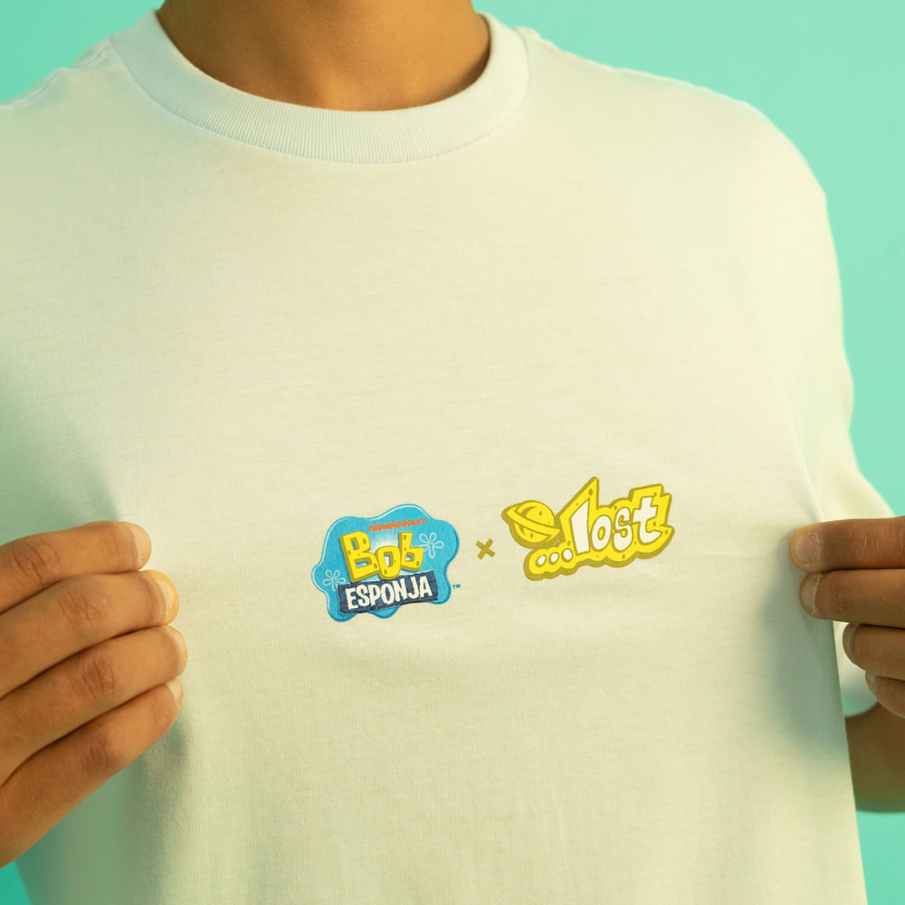 Camiseta Lost x Bob Esponja Logo